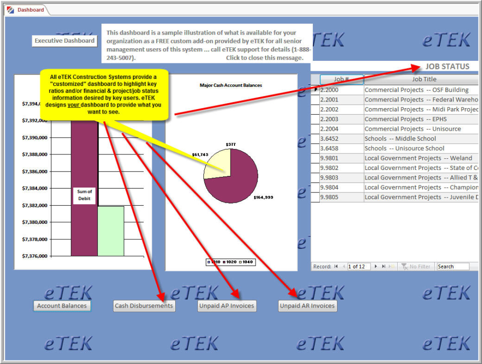 screenshot of eTEK Online